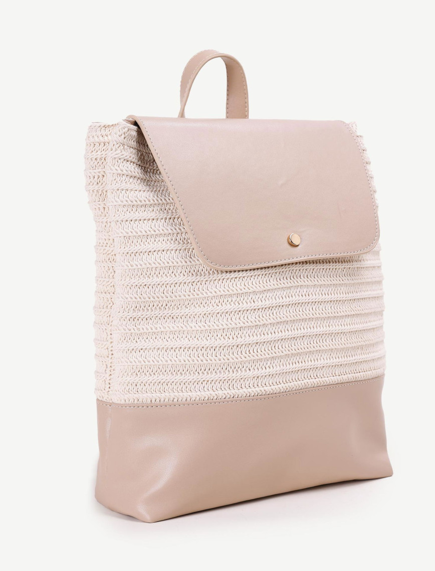 Pamuklu Örgü Kumaş Sırt Çantası Pamuklu Örgü Kumaş Sırt Çantası