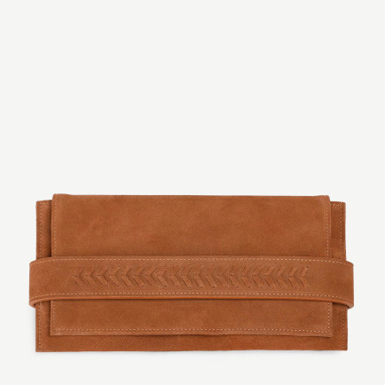 YARGICI Deri Süet Örgü Deyatlı Clucth YARGICI Deri Süet Örgü Deyatlı Clucth