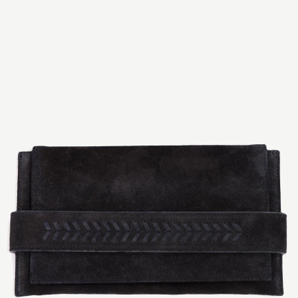 YARGICI Deri Süet Örgü Deyatlı Clucth YARGICI Deri Süet Örgü Deyatlı Clucth