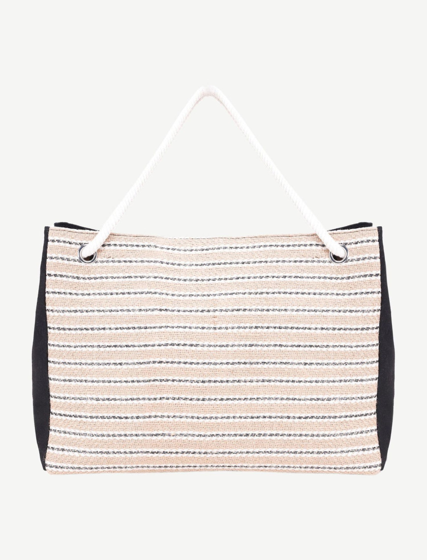 YARGICI Halat Saplı Çizgili Plaj Çantası YARGICI Halat Saplı Çizgili Plaj Çantası
