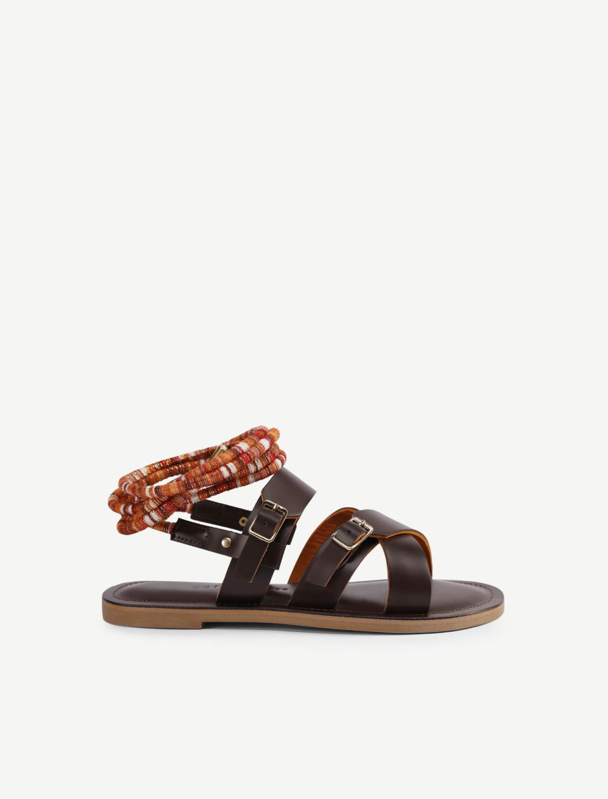 YARGICI Arkadan Bağlı Deri Sandalet YARGICI Arkadan Bağlı Deri Sandalet