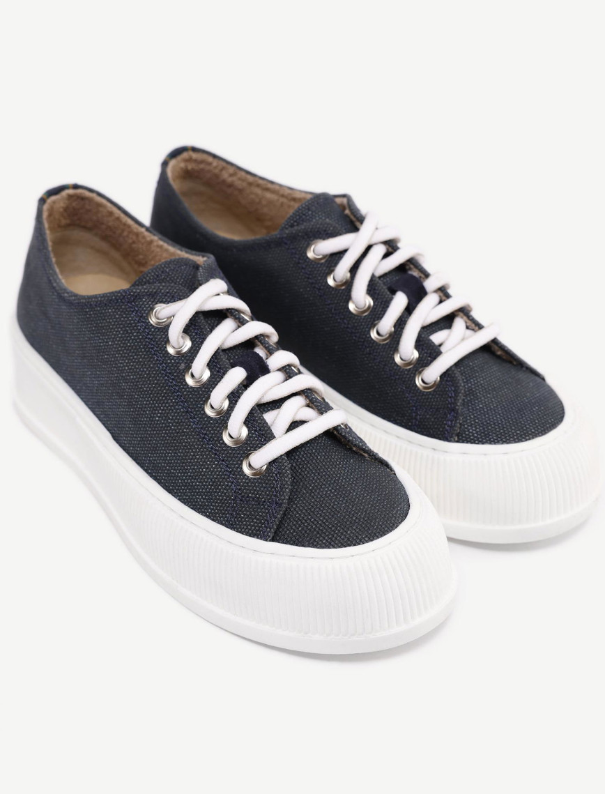 YARGICI Deri Astarlı Kanvas Sneakers YARGICI Deri Astarlı Kanvas Sneakers