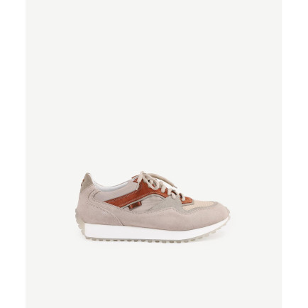 Kumaş Detaylı Deri Sneaker