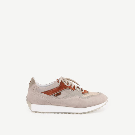 Kumaş Detaylı Deri Sneaker Kumaş Detaylı Deri Sneaker