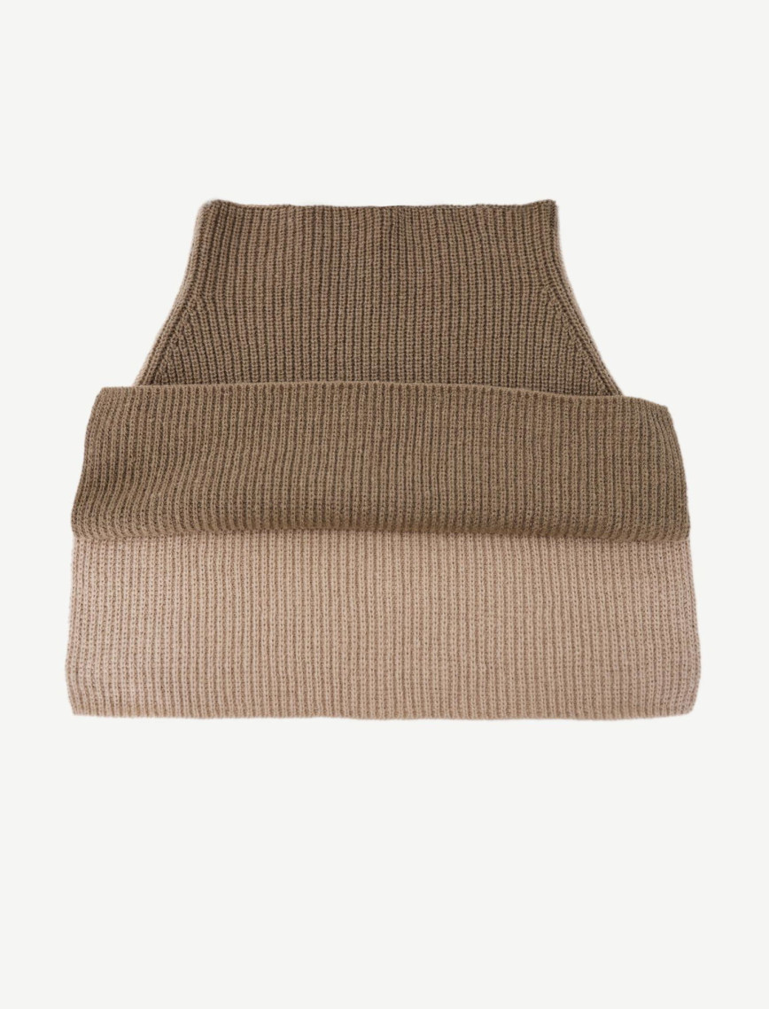 YARGICI İki Renkli Triko Boyunluk YARGICI İki Renkli Triko Boyunluk