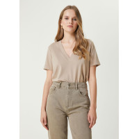 Beymen Club Kadın Bej V Yaka T-shirt