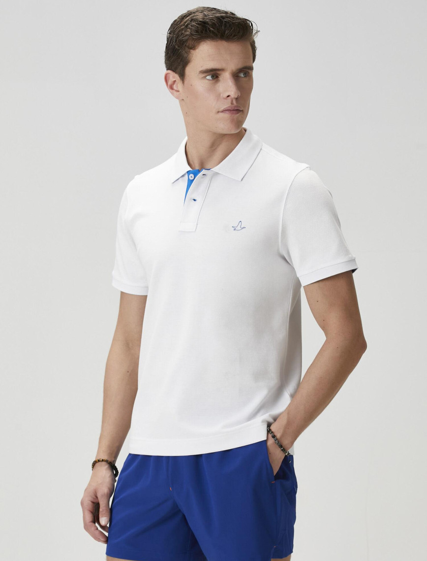 Beymen Club Erkek Comfort Fit Beyaz Polo Yaka T-shirt