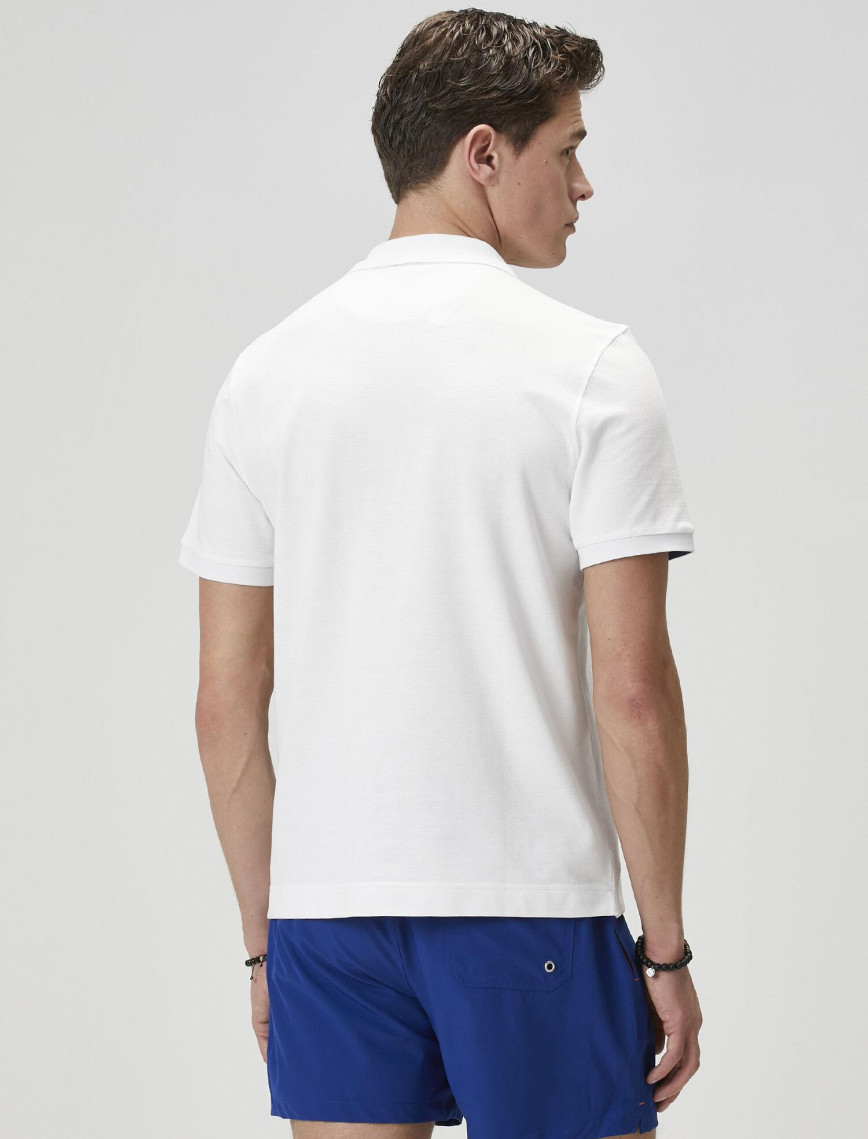 Beymen Club Erkek Comfort Fit Beyaz Polo Yaka T-shirt