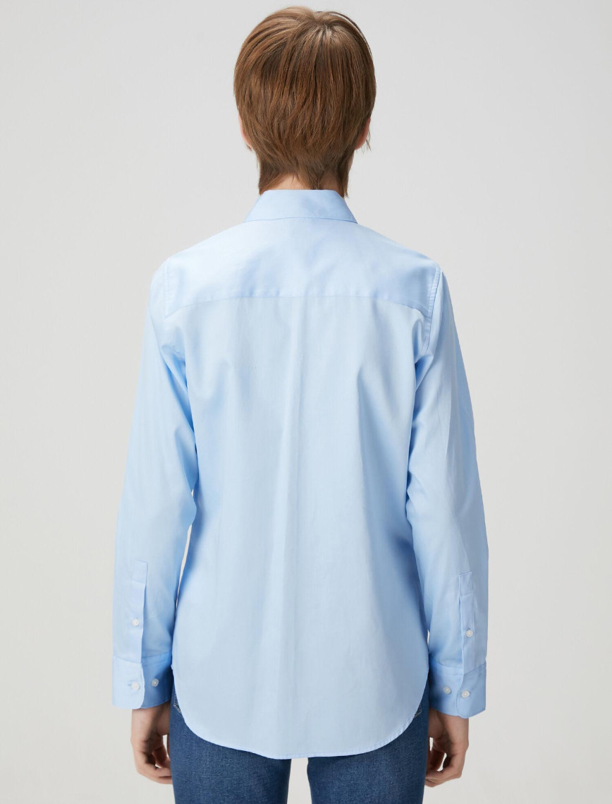 Beymen Club Kadın Mavi Basic Poplin Gömlek Beymen Club Kadın Mavi Basic Poplin Gömlek