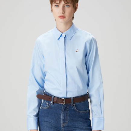 Beymen Club Kadın Mavi Basic Poplin Gömlek