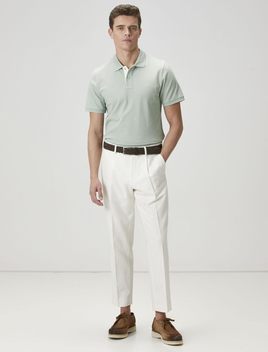 Beymen Club Erkek Basic Fit Yeşil Polo Yaka T-shirt