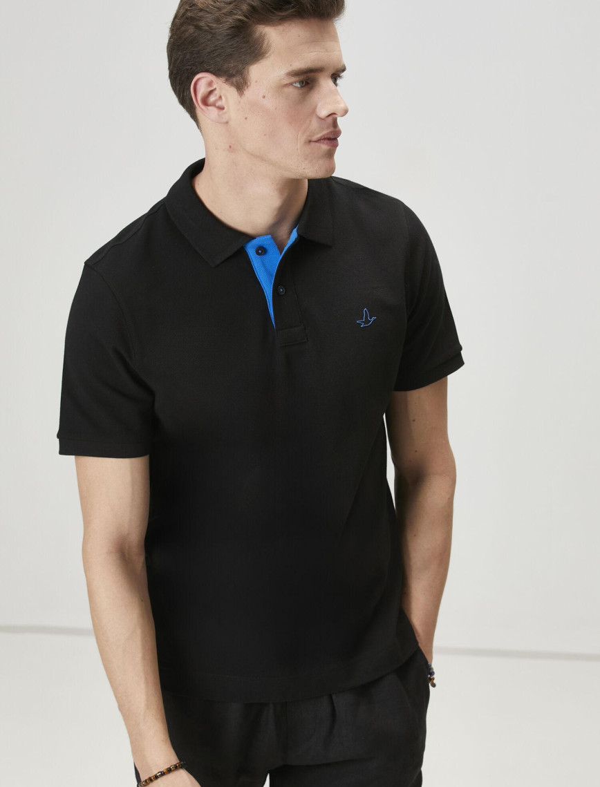 Beymen Club Erkek Comfort Fit Siyah Polo Yaka T-shirt