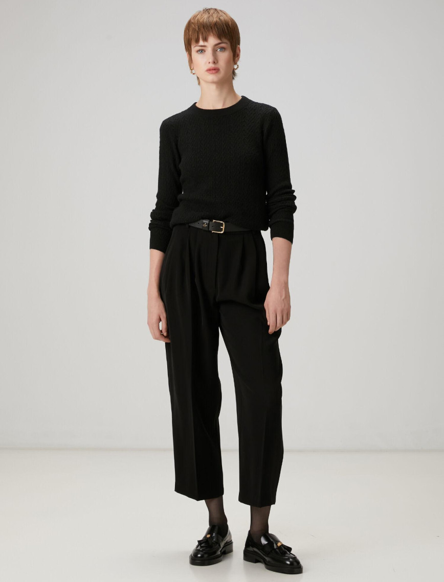 Beymen Club Kadın Siyah Pileli Pantolon Beymen Club Kadın Siyah Pileli Pantolon