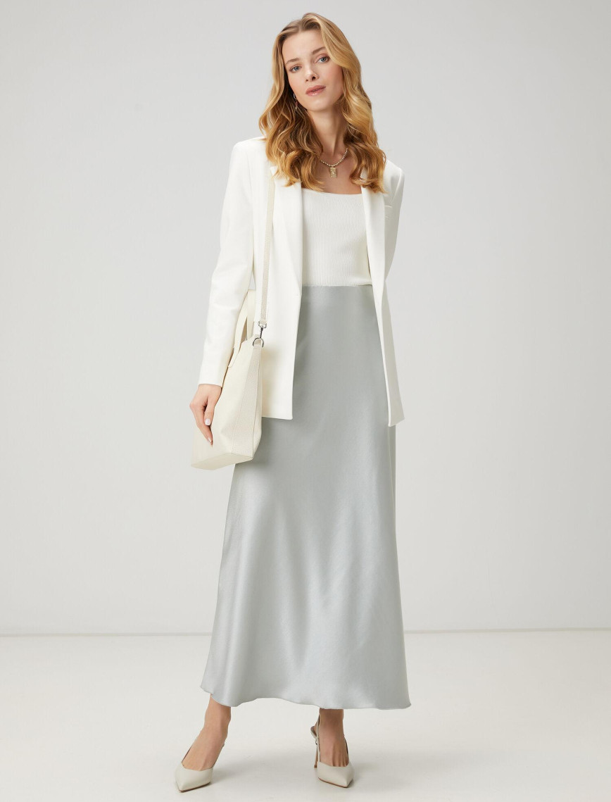 Beymen Club Kadin Mint Maksi Saten Etek