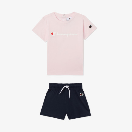 Champion Çocuk Pembe/Lacivert Şort Takımı Champion Çocuk Pembe/Lacivert Şort Takımı