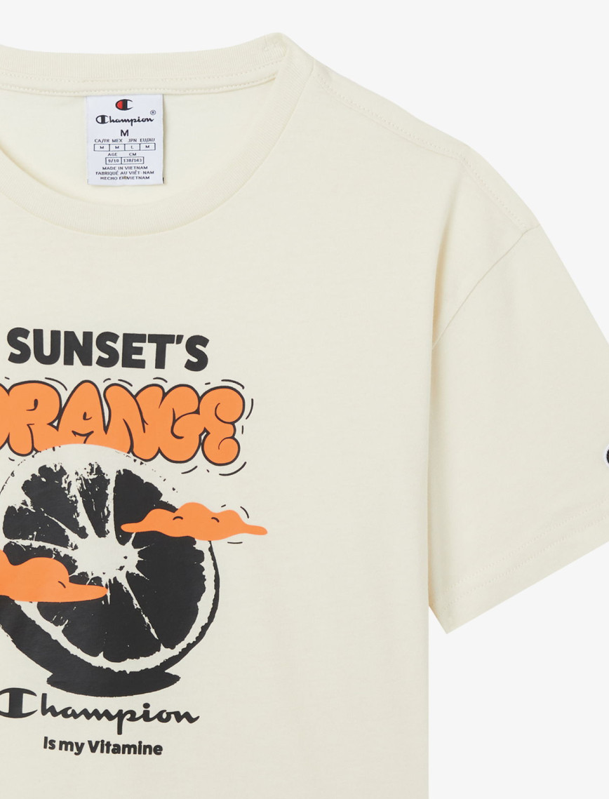 Champion Crewneck Çocuk Beyaz T-Shirt Champion Crewneck Çocuk Beyaz T-Shirt