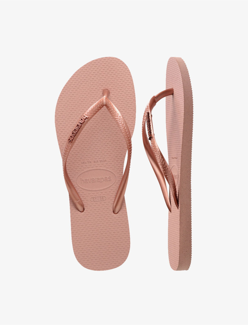 Havaianas Slim Metallic Logo Kadın Pembe Terlik Havaianas Slim Metallic Logo Kadın Pembe Terlik