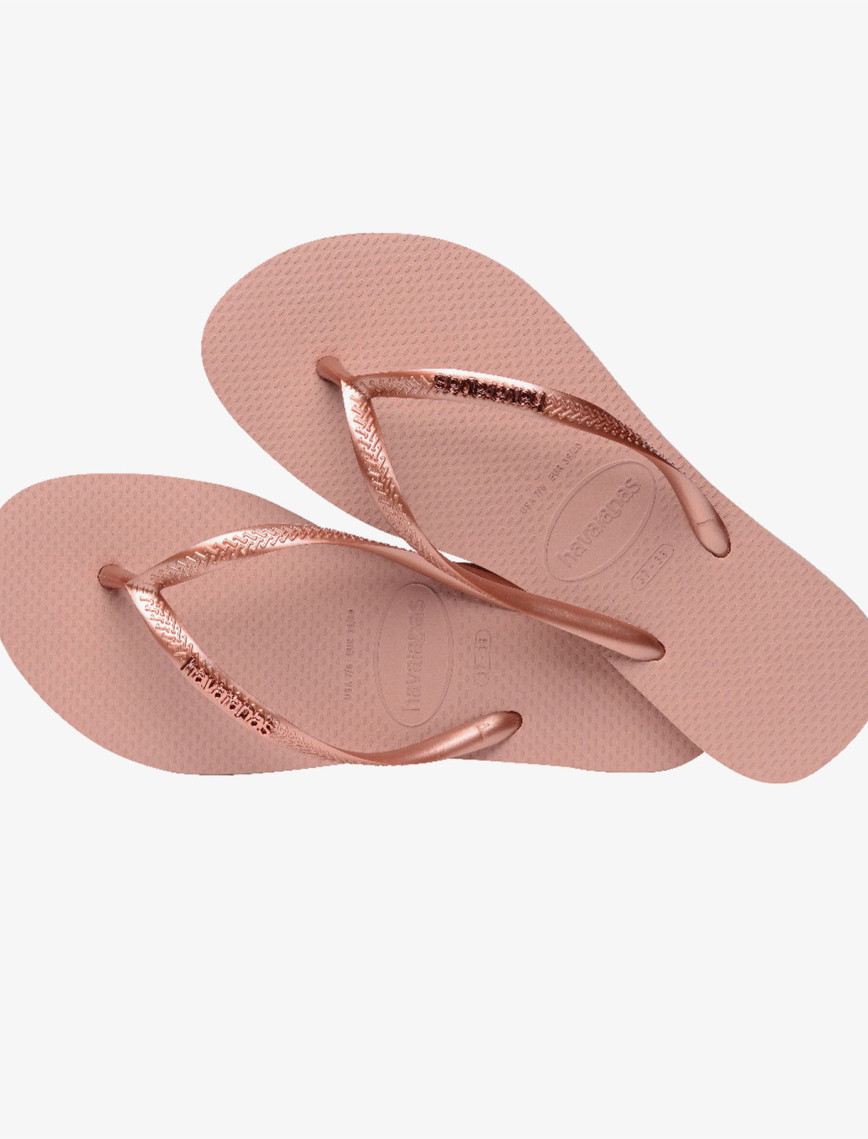 Havaianas Slim Metallic Logo Kadın Pembe Terlik Havaianas Slim Metallic Logo Kadın Pembe Terlik