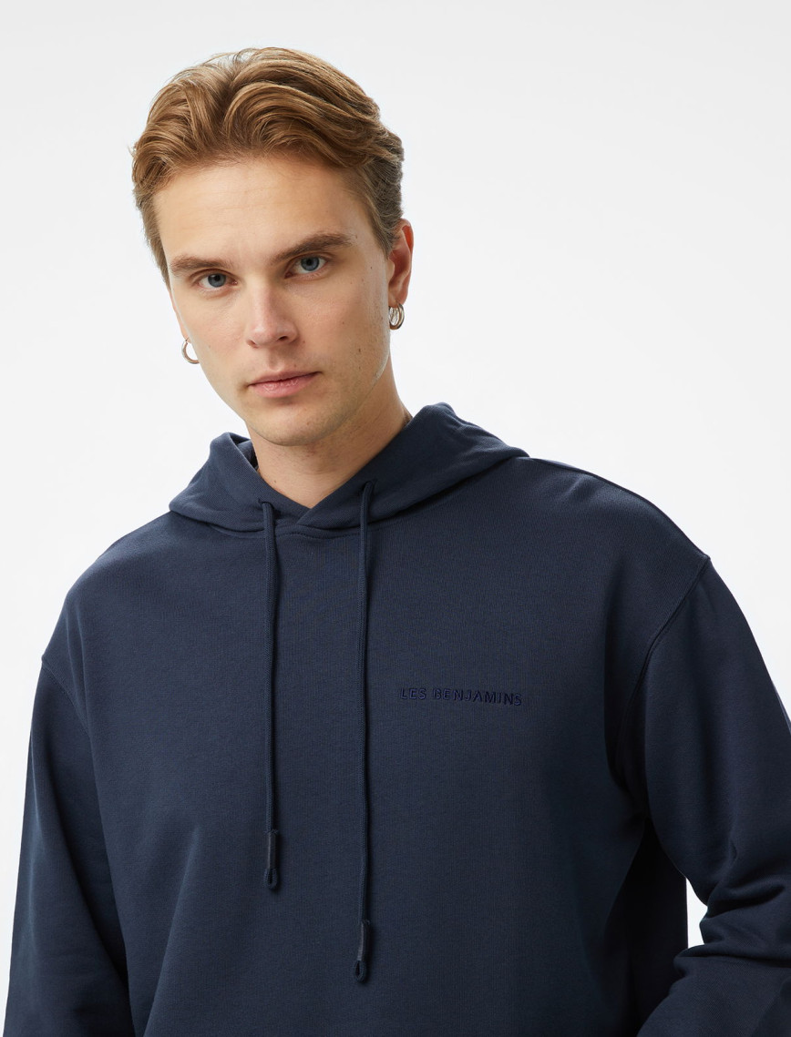 Les Benjamins Essentials Erkek Gri Hoodie Les Benjamins Essentials Erkek Gri Hoodie