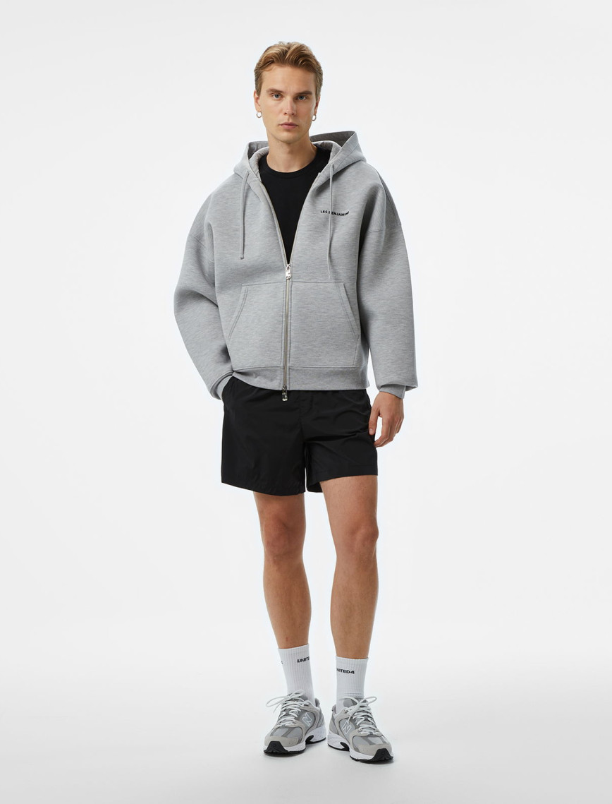 Les Benjamins 401 Zipped Unisex Gri Sweatshirt Les Benjamins 401 Zipped Unisex Gri Sweatshirt