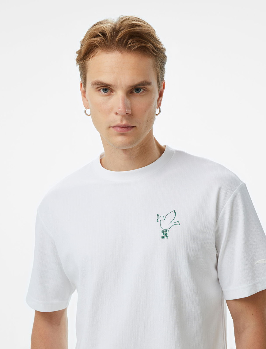 Anta Sports Erkek Beyaz T-Shirt Anta Sports Erkek Beyaz T-Shirt