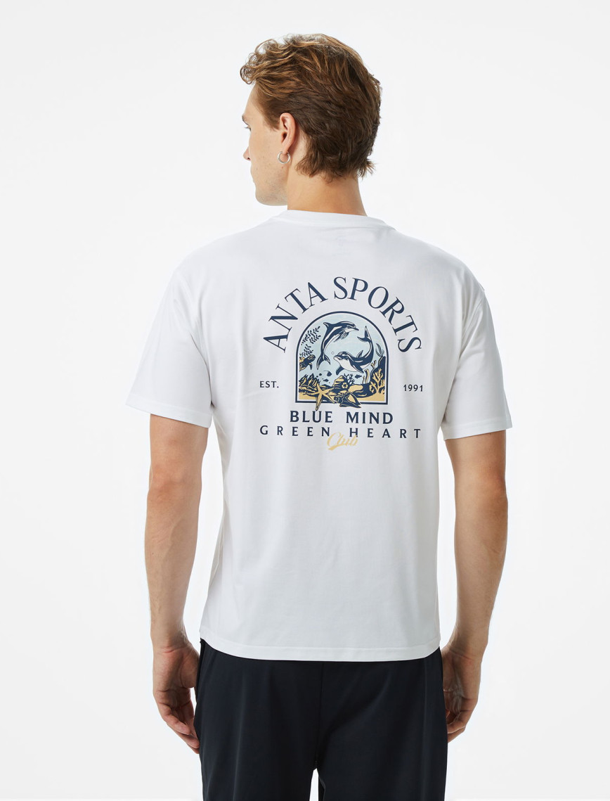 Anta Sports Erkek Beyaz T-Shirt Anta Sports Erkek Beyaz T-Shirt