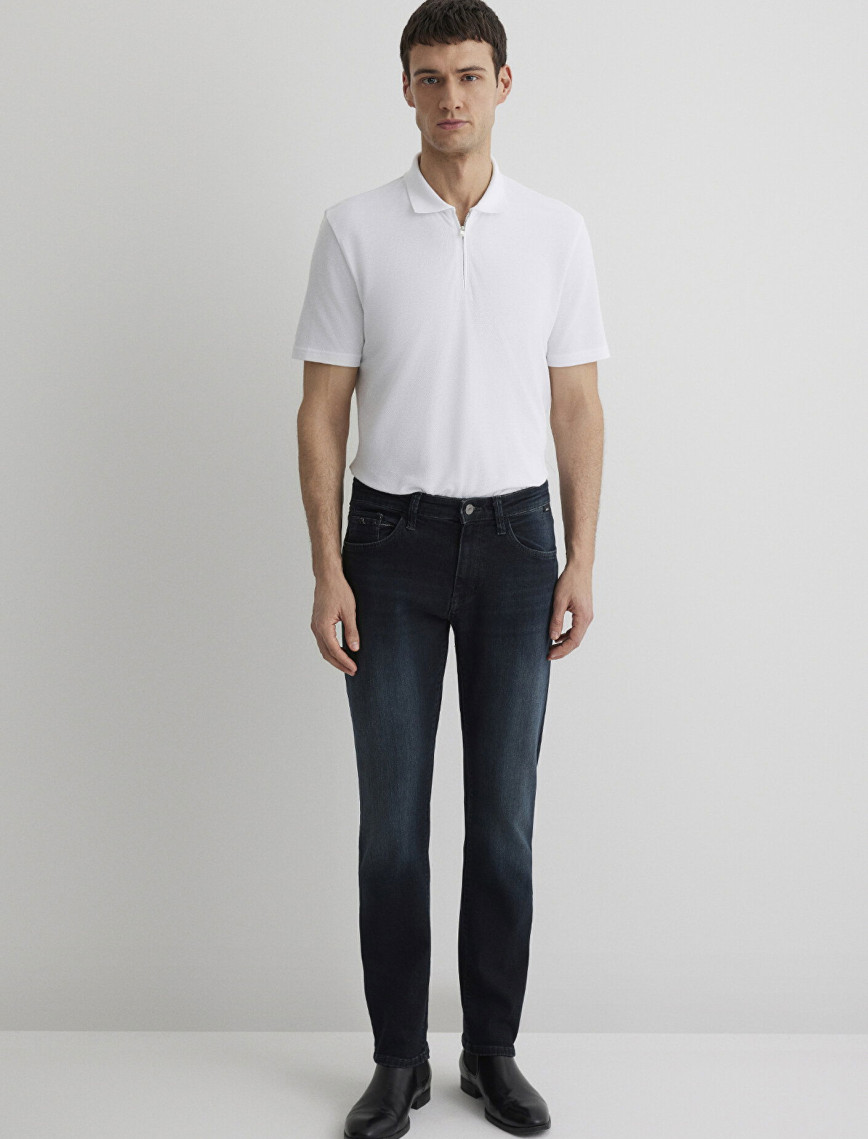 Mavi Marcus Lux Black Puslu Koyu Mavi Jean Pantolon 0035188545