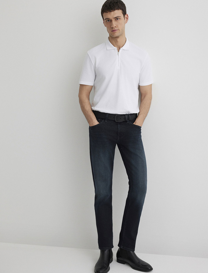 Mavi Marcus Lux Black Puslu Koyu Mavi Jean Pantolon 0035188545