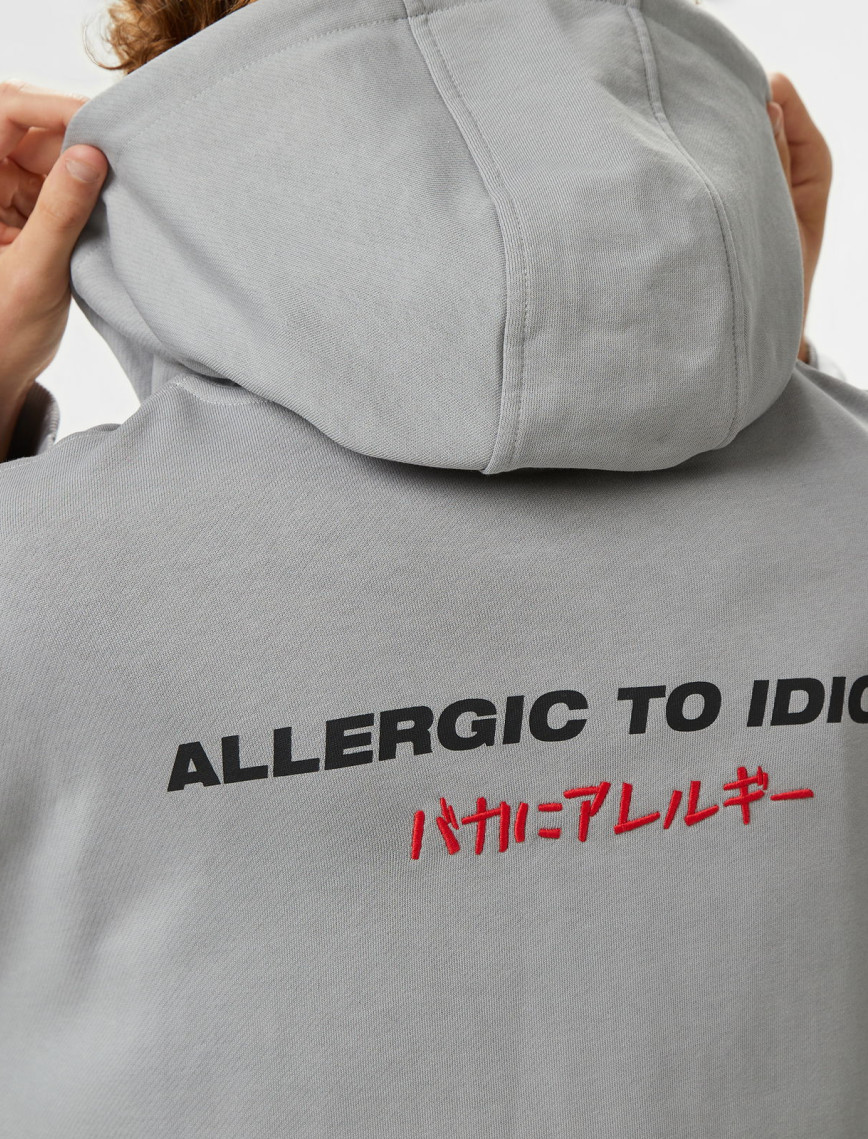 UNITED4 Erkek Gri Oversize T-Shirt UNITED4 Erkek Gri Oversize T-Shirt