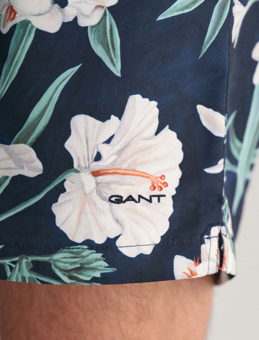 GANT Erkek Lacivert Regular Fit Desenli Mayo Şort GANT Erkek Lacivert Regular Fit Desenli Mayo Şort
