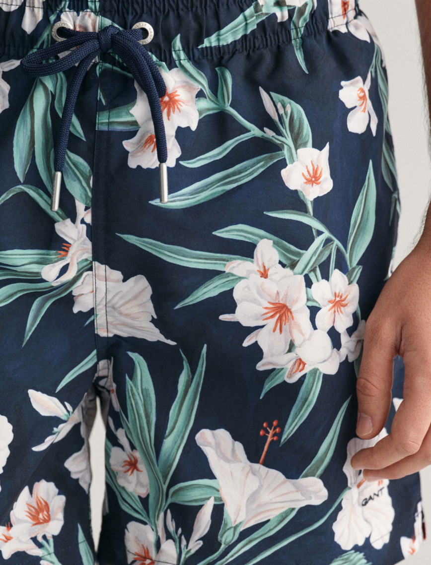 GANT Erkek Lacivert Regular Fit Desenli Mayo Şort GANT Erkek Lacivert Regular Fit Desenli Mayo Şort