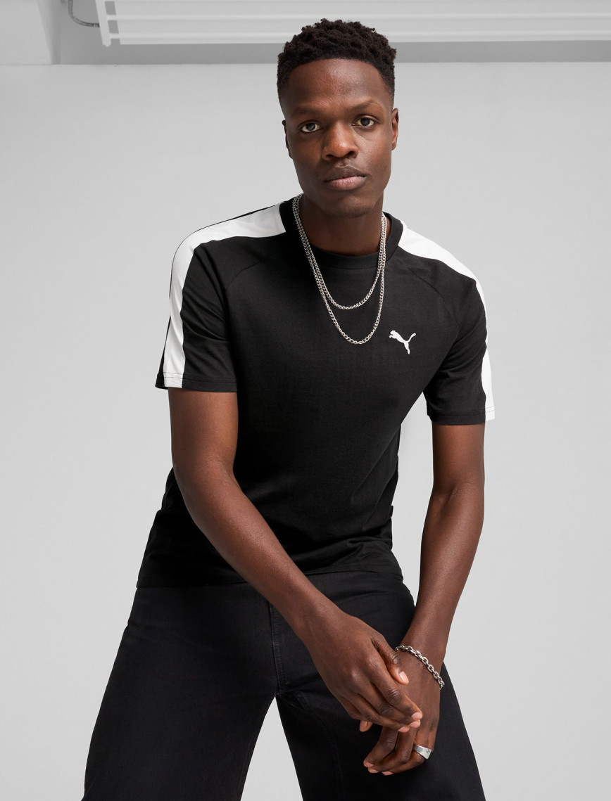 Puma T7 Erkek Siyah T-Shirt Puma T7 Erkek Siyah T-Shirt