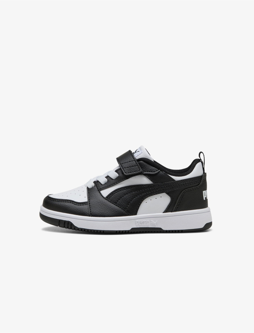 Puma Rebound V6 Low Çocuk Siyah Beyaz Spor Ayakkabı Puma Rebound V6 Low Çocuk Siyah Beyaz Spor Ayakkabı