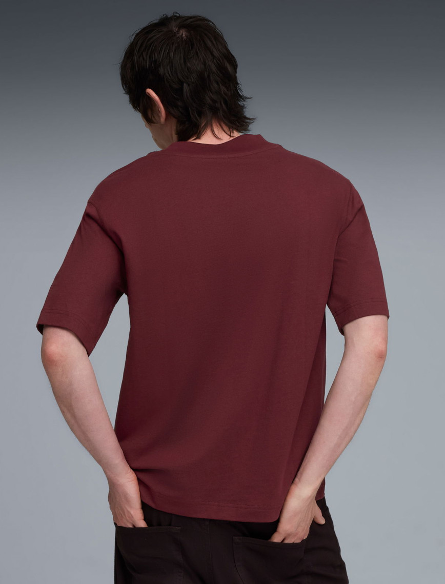 Puma Essentials Graphic Boxy Unisex Bordo T-Shirt Puma Essentials Graphic Boxy Unisex Bordo T-Shirt