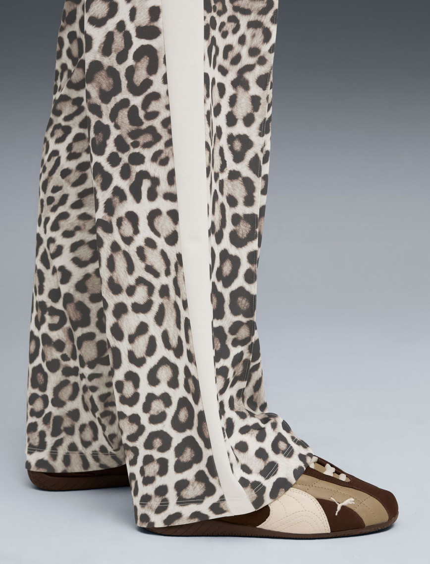 Puma T7 Allover Print Kadın Krem Eşofman Altı