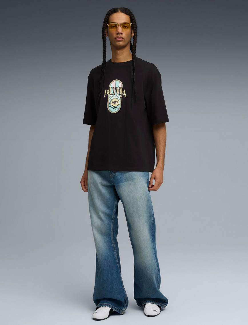 Puma Graphic Erkek Krem T-Shirt Puma Graphic Erkek Krem T-Shirt