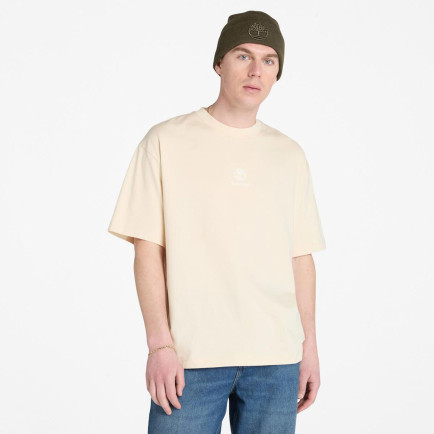 Timberland Hampthomn Tonal Stack Logo Erkek Bej T-Shirt Timberland Hampthomn Tonal Stack Logo Erkek Bej T-Shirt