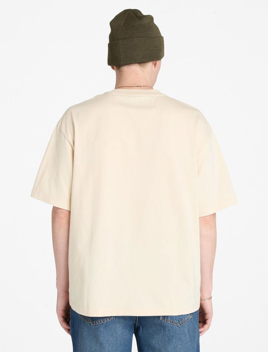 Timberland Hampthomn Tonal Stack Logo Erkek Bej T-Shirt Timberland Hampthomn Tonal Stack Logo Erkek Bej T-Shirt