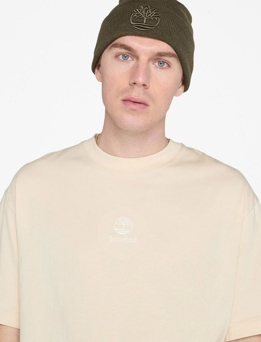 Timberland Hampthomn Tonal Stack Logo Erkek Bej T-Shirt Timberland Hampthomn Tonal Stack Logo Erkek Bej T-Shirt