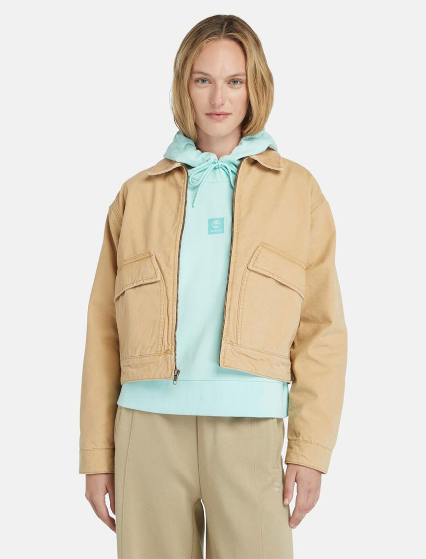 Timberland Strafford Yıkanmış Kanvas Kadın Bej Ceket Timberland Strafford Yıkanmış Kanvas Kadın Bej Ceket