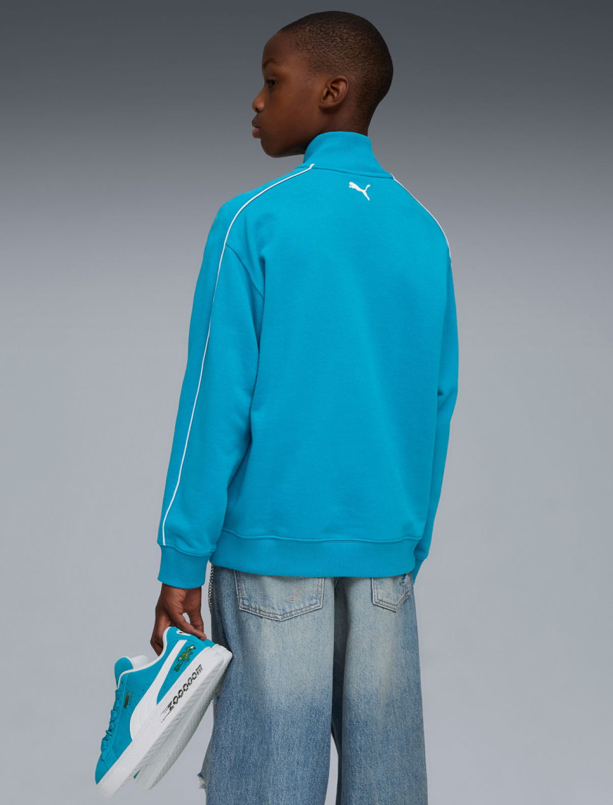 Puma T7 Super Çocuk Mavi Sweatshirt Puma T7 Super Çocuk Mavi Sweatshirt