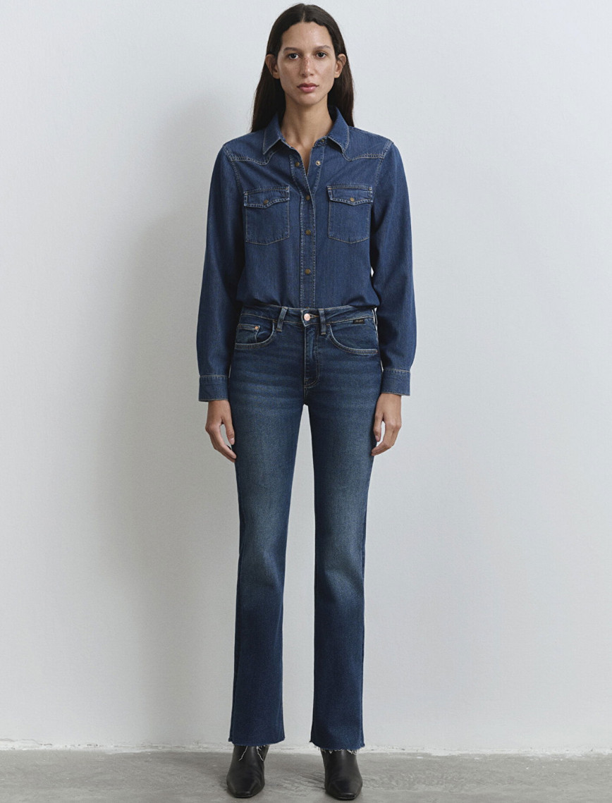 Mavi Maria Gold Denim Koyu Mavi Jean Pantolon 101225-80680