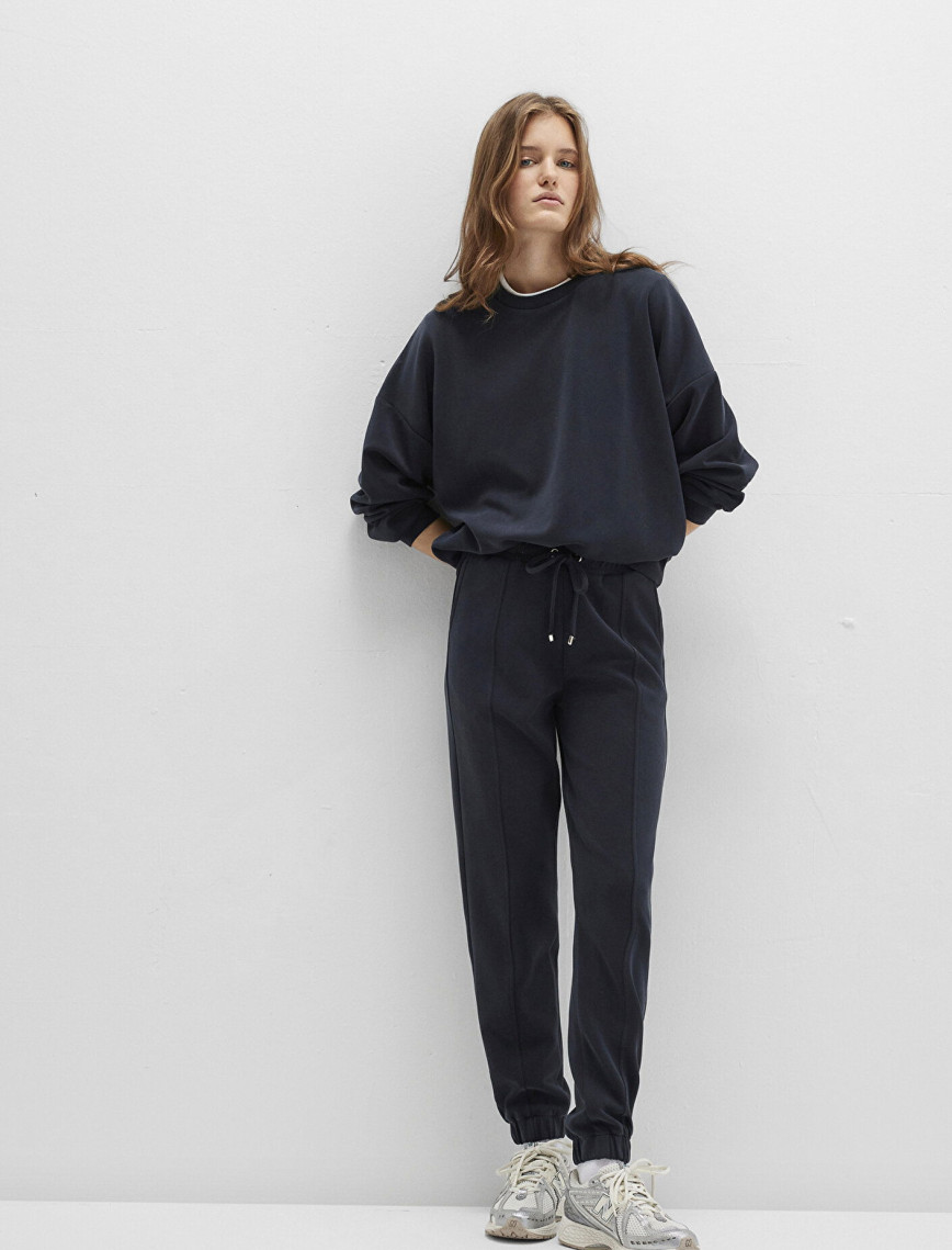 Mavi Lux Touch Siyah Modal Eşofman Altı 1600453-900