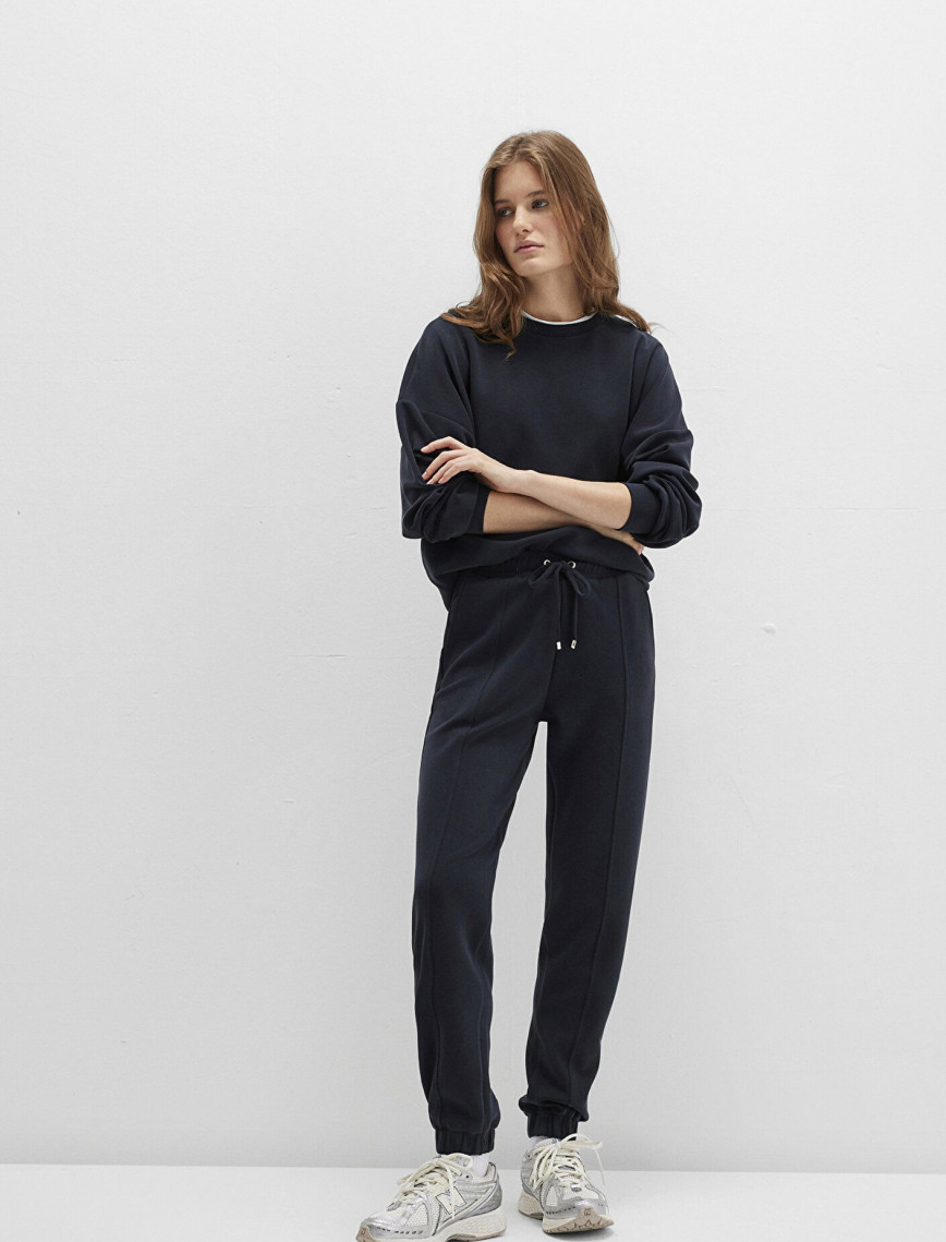 Mavi Lux Touch Siyah Modal Eşofman Altı 1600453-900