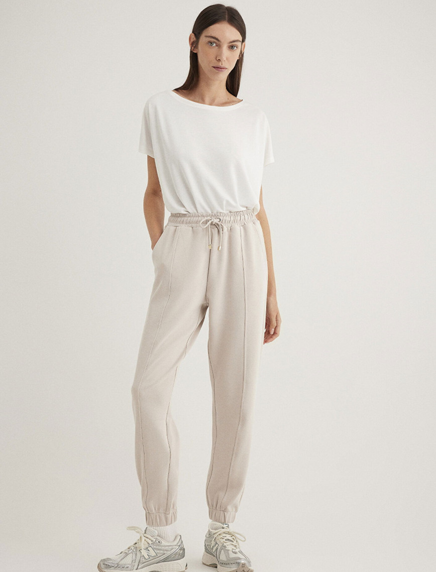 Mavi Lux Touch TENCEL TM Modal Bej Eşofman Altı 1600453-34531