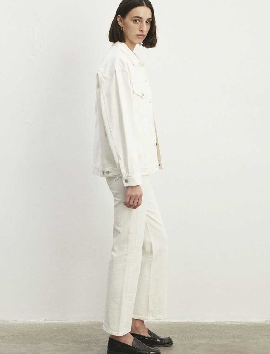 Mavi Luna 90lar Kırık Beyaz Jean Ceket 1110177-84112