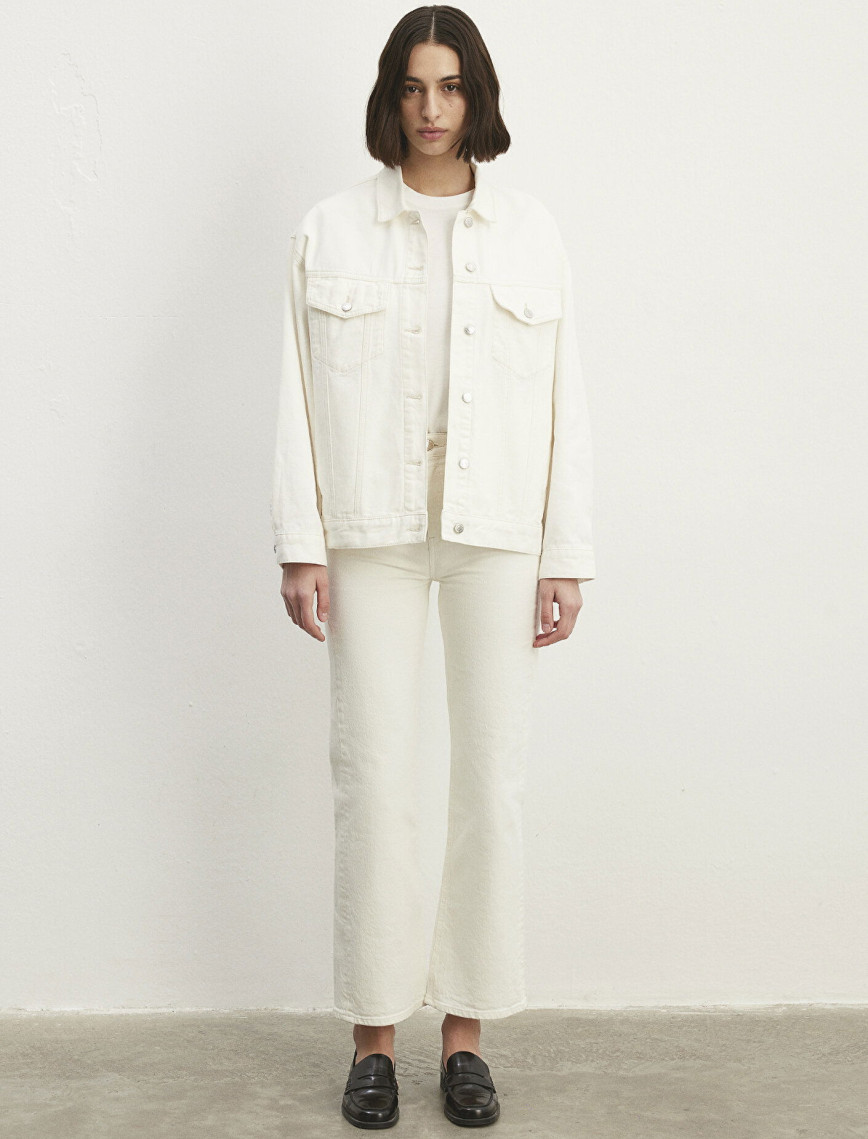 Mavi Luna 90lar Kırık Beyaz Jean Ceket 1110177-84112