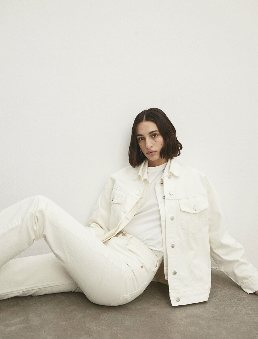 Mavi Luna 90lar Kırık Beyaz Jean Ceket 1110177-84112