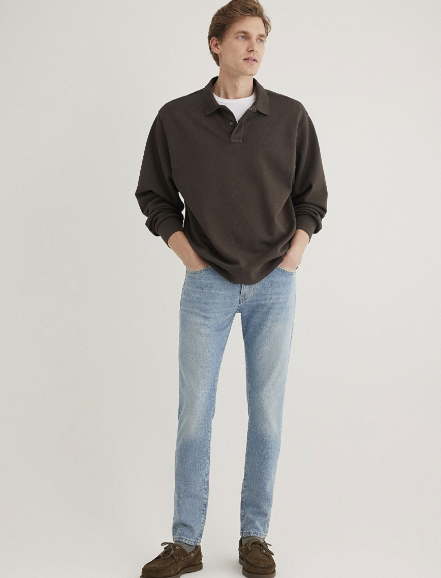 Mavi James Classic Denim Puslu Açık Mavi Jean Pantolon 0042486407 Mavi James Classic Denim Puslu Açık Mavi Jean Pantolon 0042486407