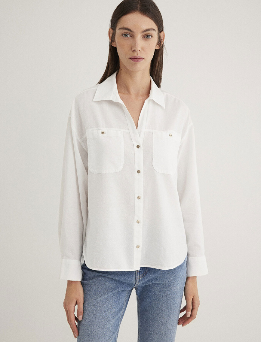 Mavi Ekru Gömlek Regular Fit / Normal Kesim 1210985-70057 Mavi Ekru Gömlek Regular Fit / Normal Kesim 1210985-70057